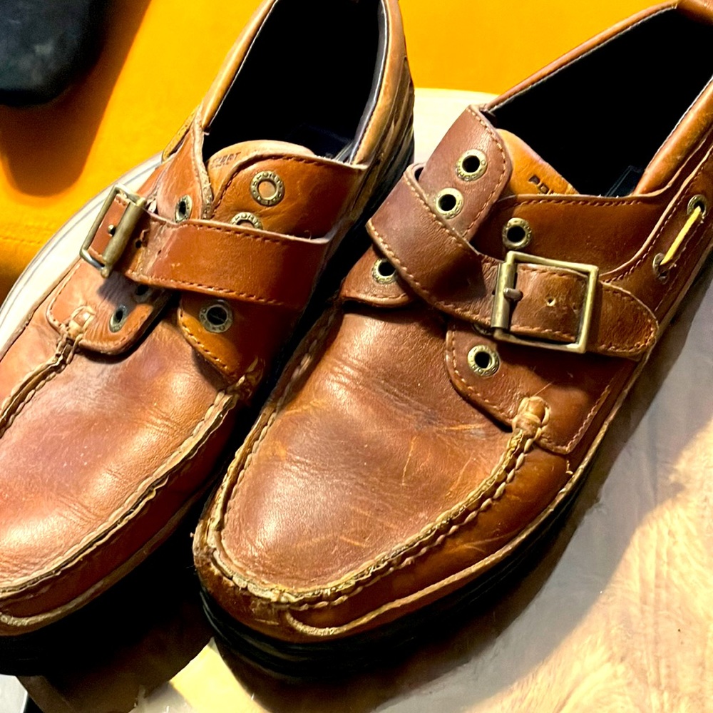Size 10 polo sport by Ralph Lauren leather loafers in excellent condition